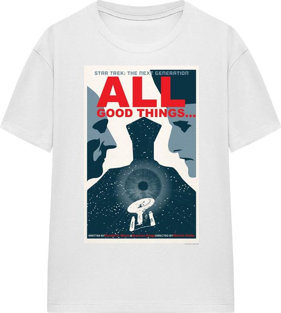 Star Trek - "The Next Generation Season 7 Episode 25" T-Shirt für Herren/Damen Uni TV16626 (M) (Weiß)