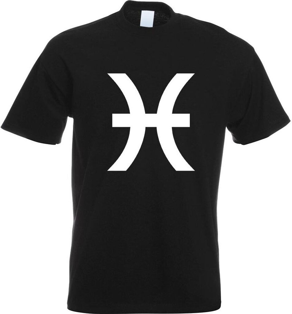 Kiwistar - T-Shirt - schwarz - Fische Sternzeichen Motiv Bedruckt Funshirt Design Print - mit Motiv Bedruckt - Funshirt Design - Sport - Freizeit -...
