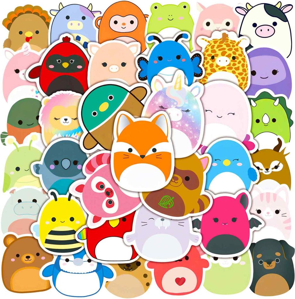 100 Stücke Tiere aufkleber kinder, Tiere Sticker Set, Tiere Aufkleber, Cute Cartoon Tiere Sticker Kinder Packs für Laptop, Skateboard, Scrapbook,...