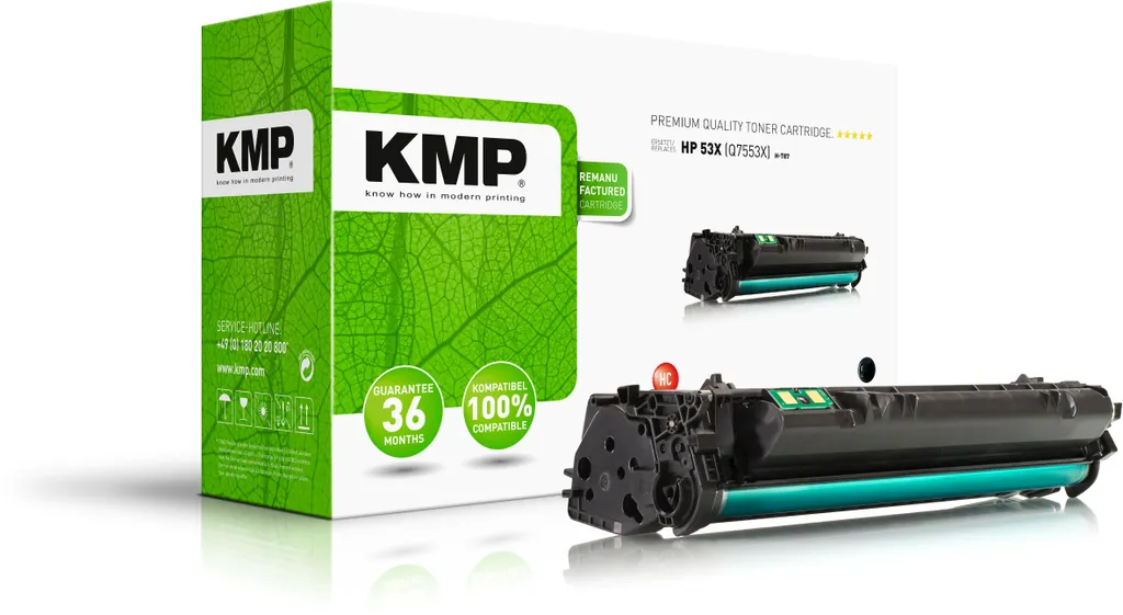 Toner HP Q7553X KMP noir remanufacturé haute capacité 7000 pages