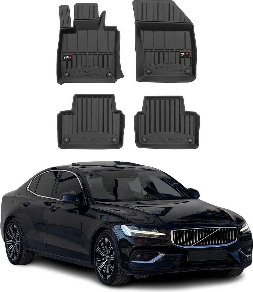 OMAC Gummi Fußmatten für Volvo V60 S60 2018-2024 Premium TPE Automatten 4tlg