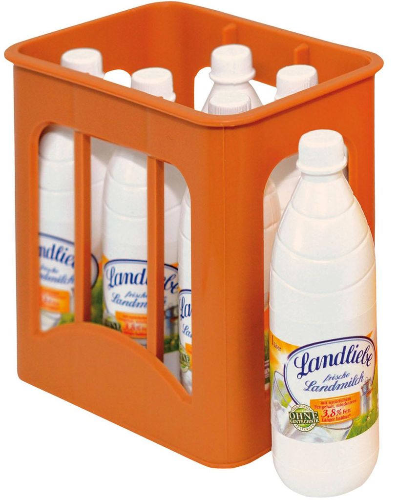 Getränkekiste Landliebe Kaufladenzubehör mit 6 Flaschen aus Produktbild 