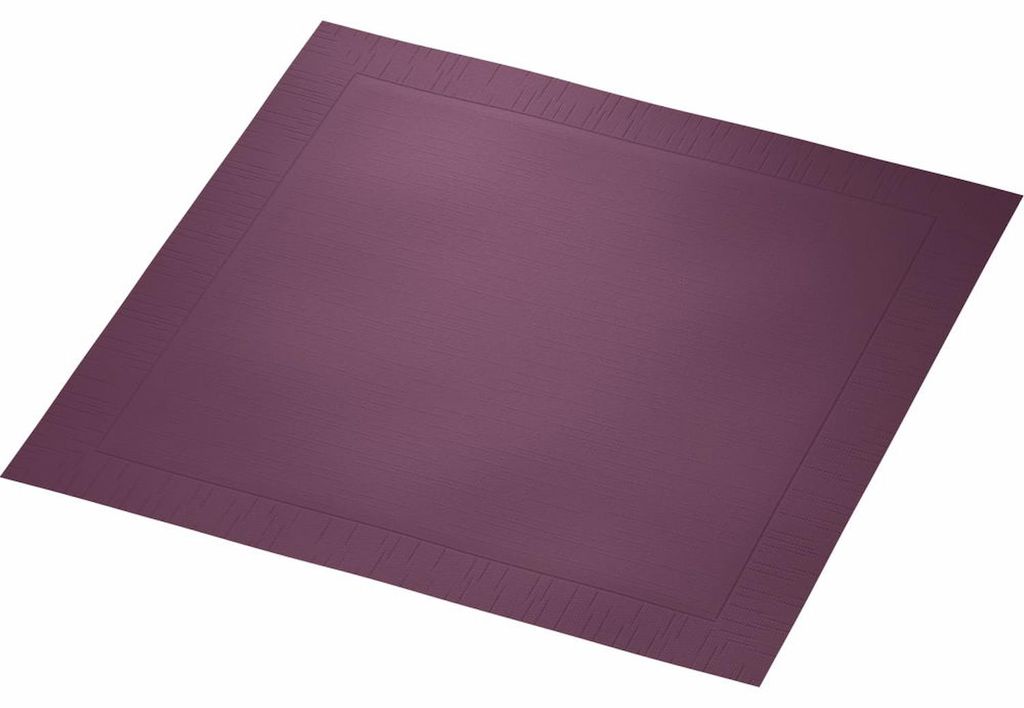 Duni Dinner-Servietten 4lagig Tissue geprägt Uni 50er plum, Produktbild 