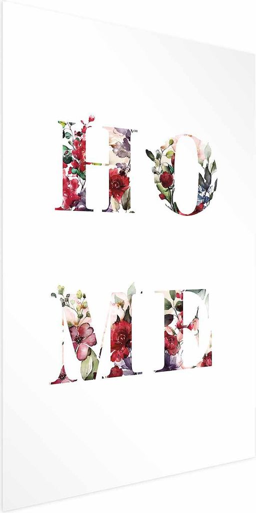 Posterpapier Poster - Home in Flowers 29.7x42 cm Text Produktbild 