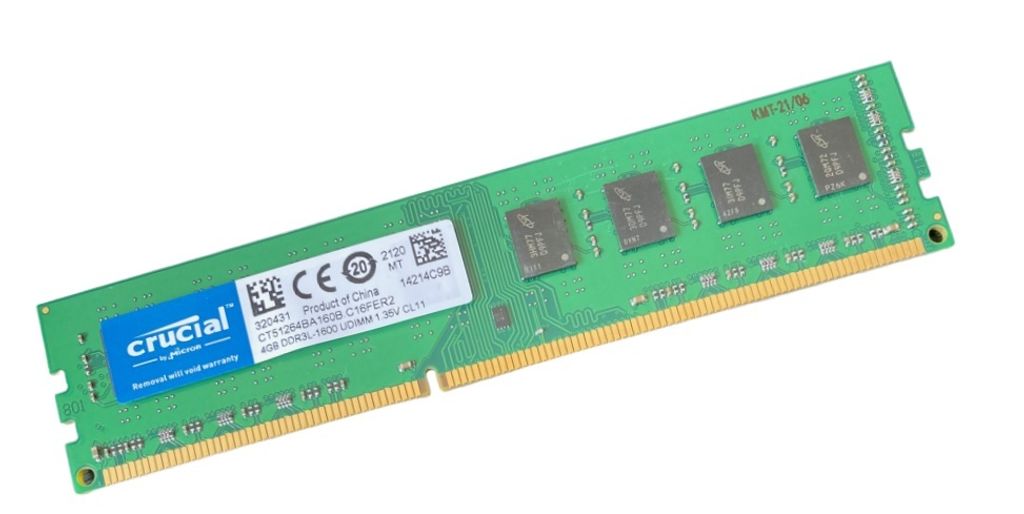 Crucial 4GB DDR3 1600L MHz Arbeitsspeicher 1,35V Ram Speicher PC CT51264BA160B