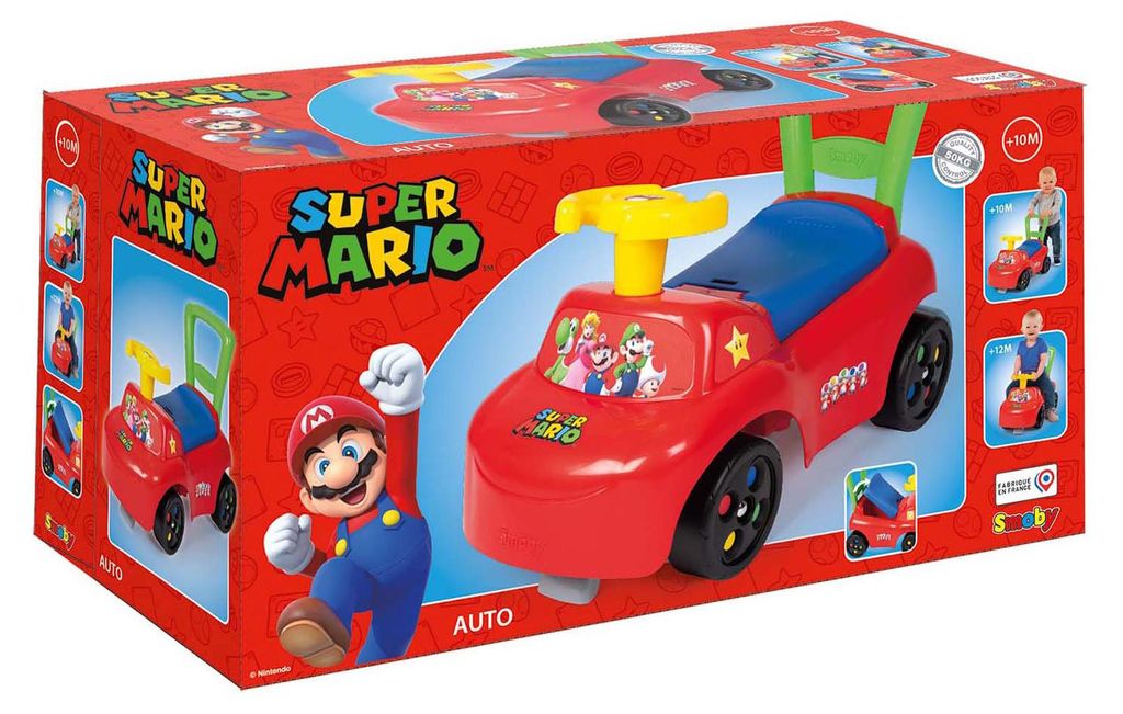 Smoby Laufauto Super Mario - rotes Kinderfahrzeug für Kleinkinder