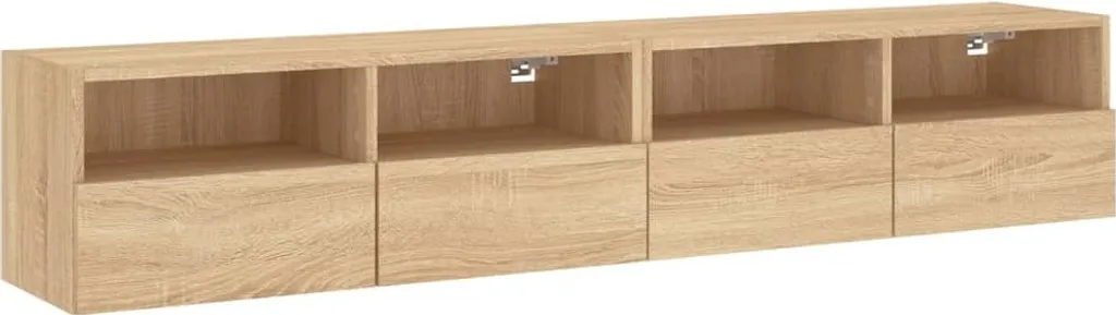 Pensili TV 2 pezzi rovere Sonoma 80x30x30 cm materiale a base di legno