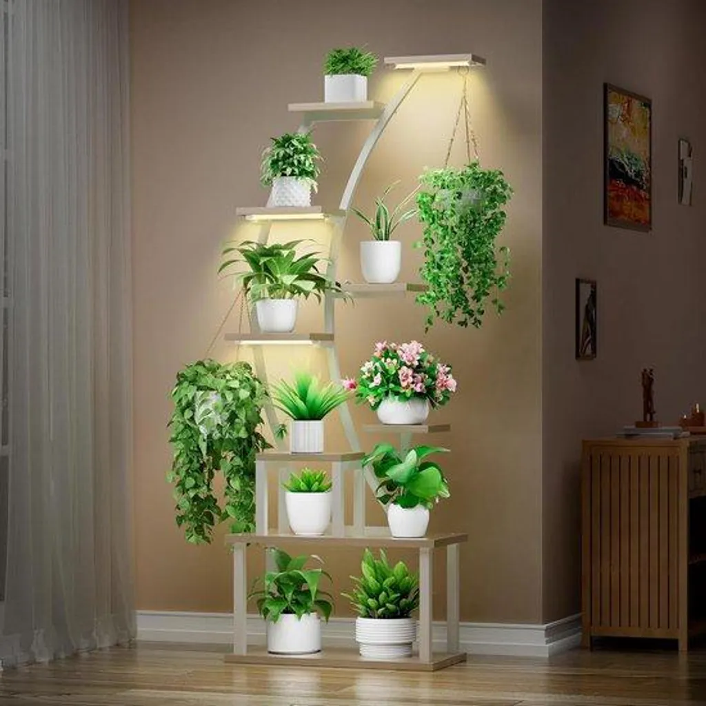 Support plantes métal 9 niveaux 160 cm pour ranger vos pots avec style