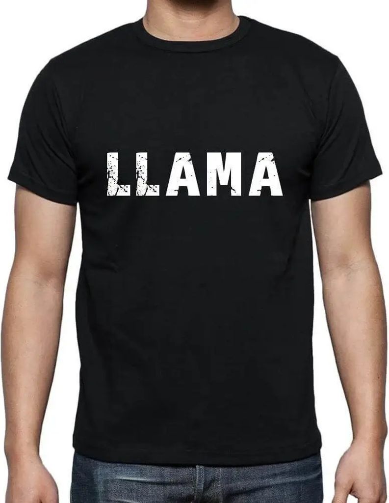 Herren Grafik T-Shirt Llama Öko-Verantwortlich Vintage Jahrgang Kurzarm Lustige Druck Geburtstag Geschenk Mann