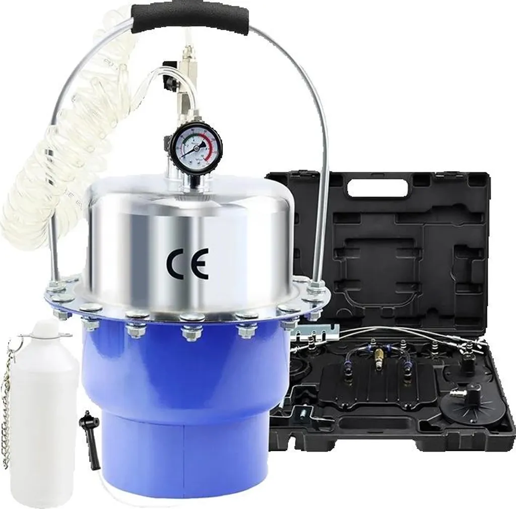 Appareil de purge de frein pneumatique 10,2 litres avec double cuve