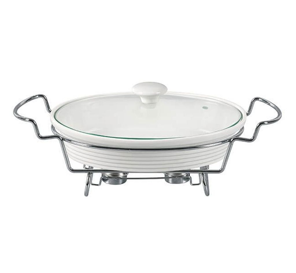 Maestro ovaler weißer Speisenwärmer 30 cm, 1,6 l Produktbild 