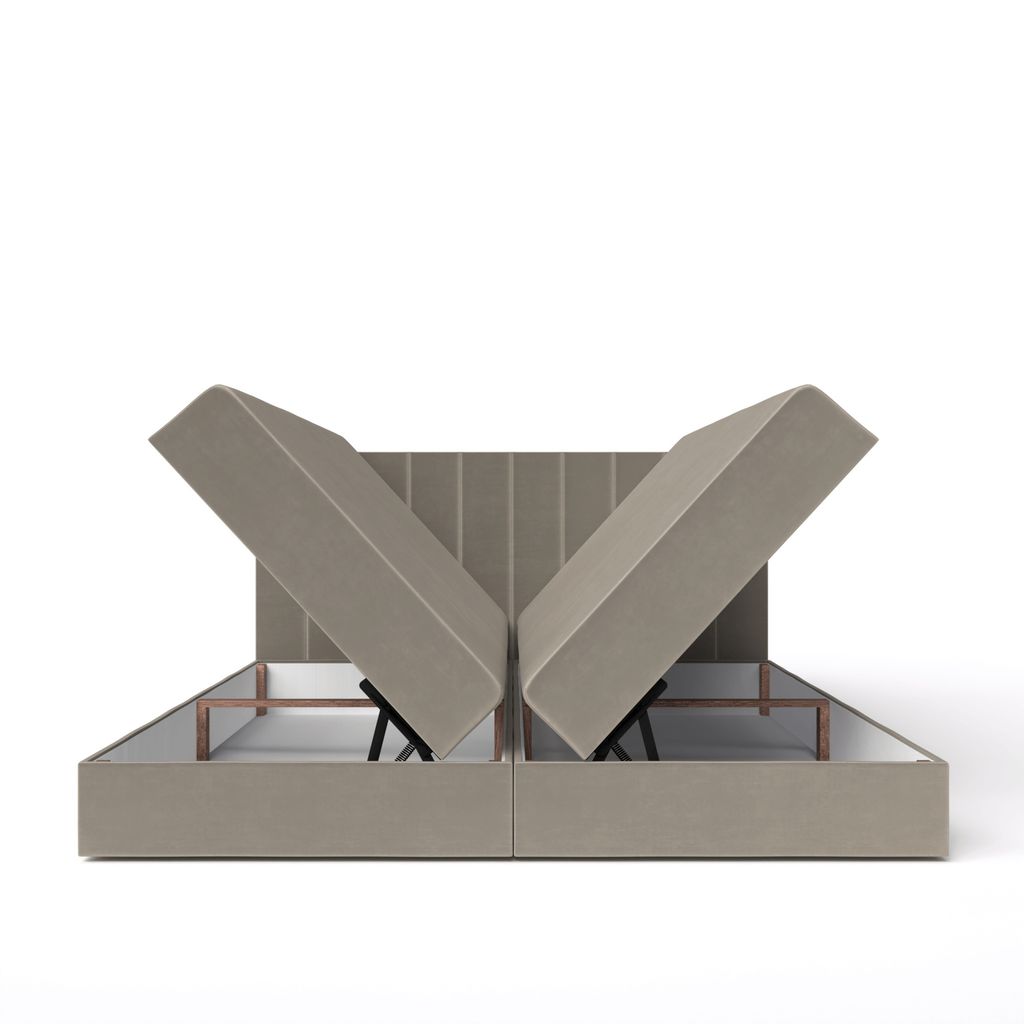 QLA Möbel Boxspringbett Bergamo 200x200  mit 2 Bettkästen, Produktbild 