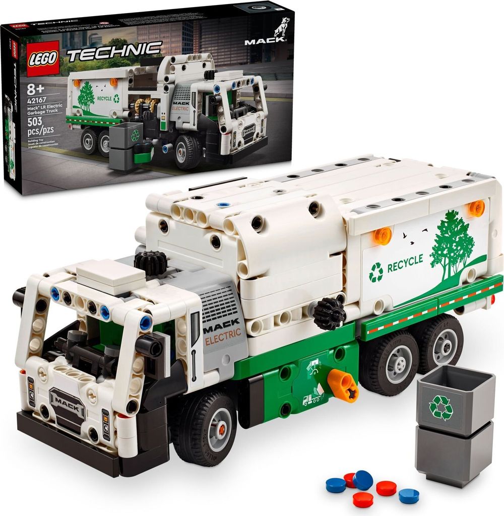 LEGO Technic End-Of-Live Set Mack LR Electric Müllwagen - 42167 NEU! Teile 503x