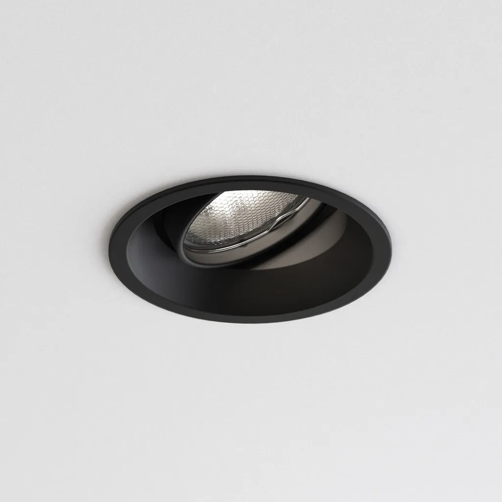 Astro Minima Adj Noir Mat : Downlight Encastrable GU10 Orientable