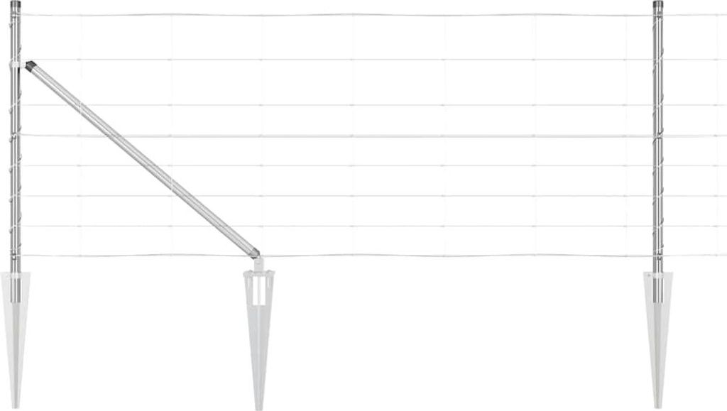 vidaXL Zaunpfosten Galvanisiert 100 x 0,8 m Stahl