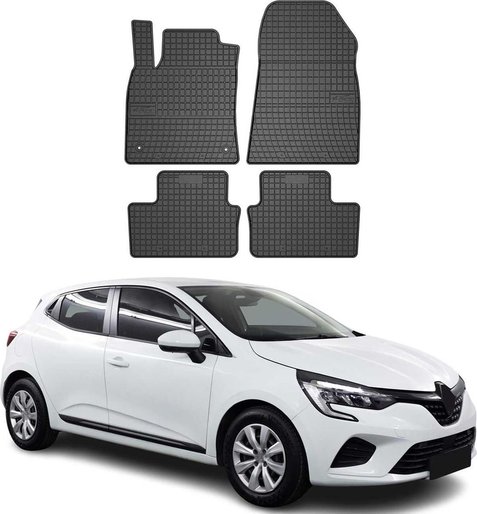 2019-2025 Renault Clio tappetini in gomma nera 4 pz Immagine del prodotto 