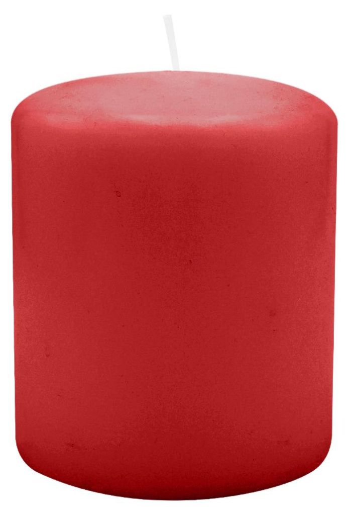 Flachkopf-Stumpenkerzen Rot 120 x Ø 100 mm, 4 Stück