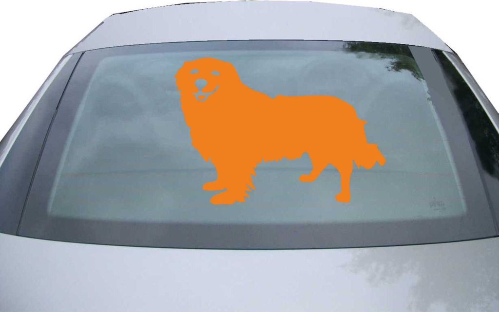 Indigos UG - Aufkleber Heckscheibe & Motorklappe DE7052 - orange - 600x415 mm - Retriever Hunderasse - Auto Scheiben Fenster Heckklappe Tuning Raci...