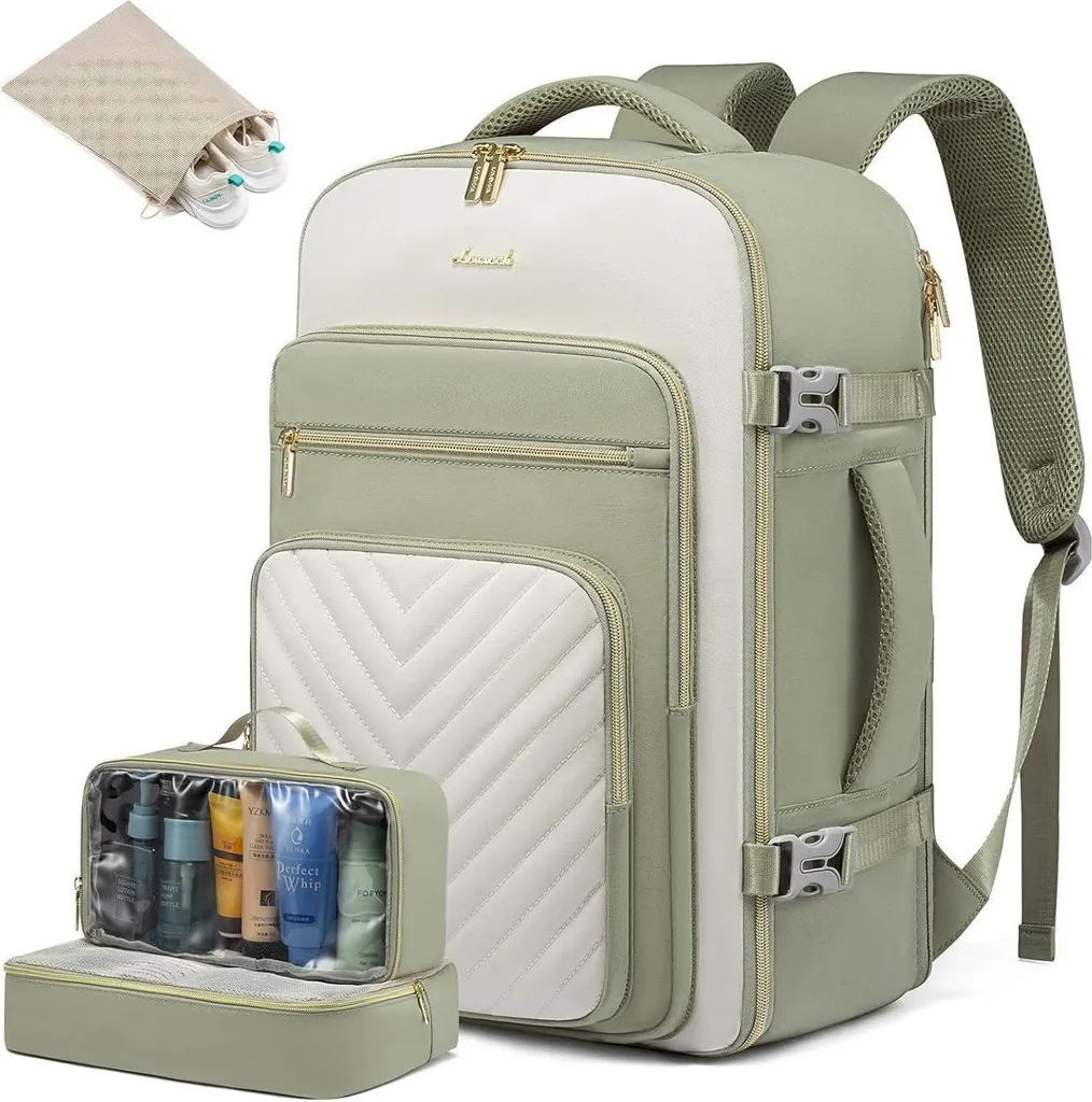 Zaino Viaggio Impermeabile Lovevook 40L Verde Oliva per Trekking Urbano