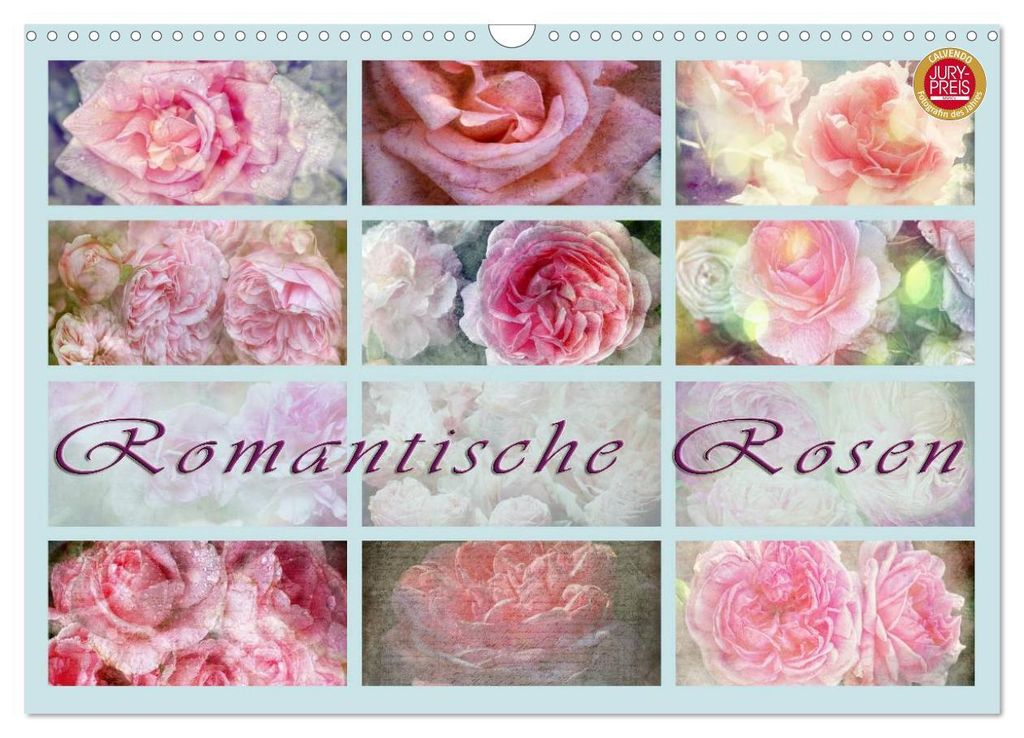 Romantische Rosen (Wandkalender 2027 DIN A3 quer), CALVENDO Monatskalender