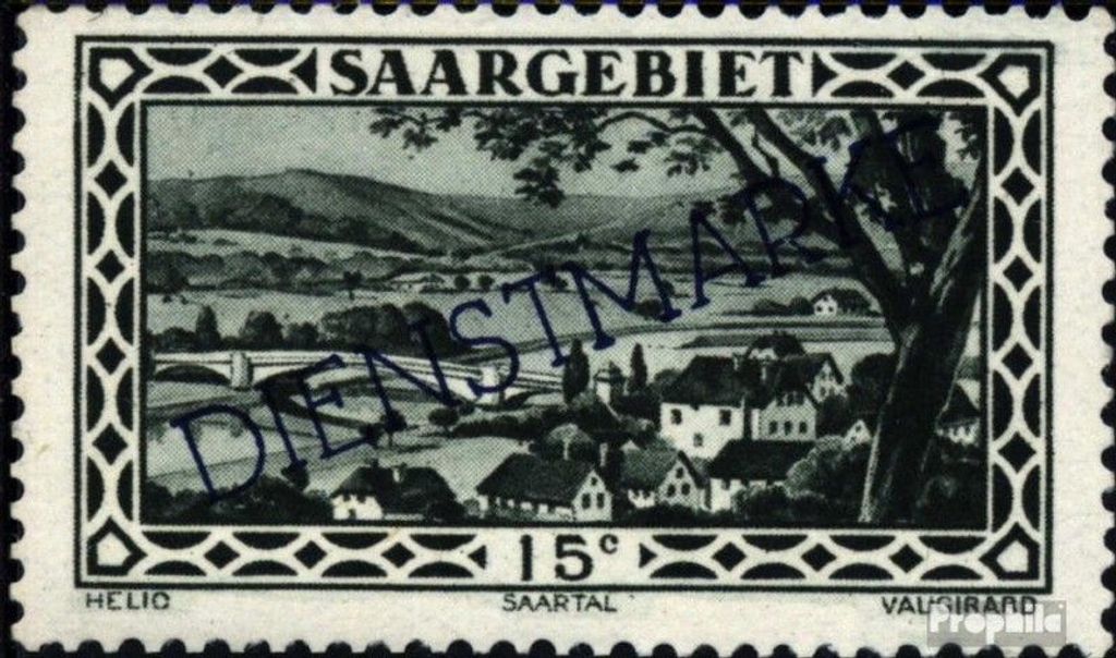 Briefmarken Saarland 1929 Mi D23 mit Falz Freimarken