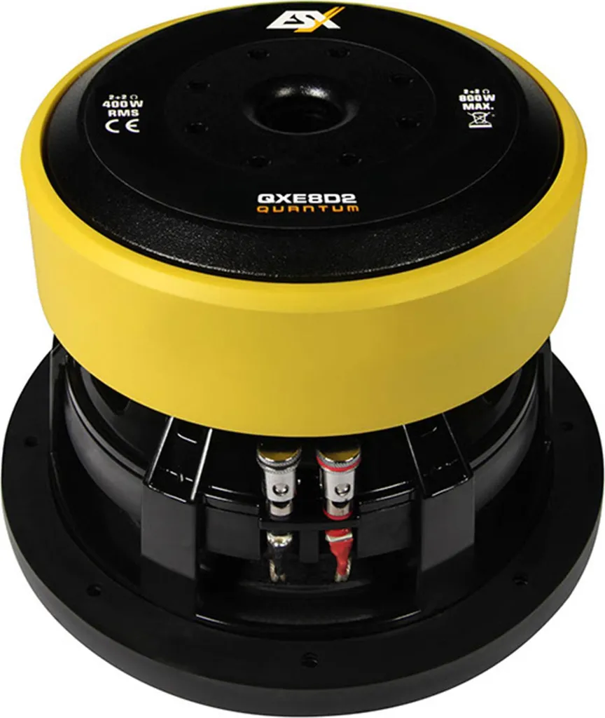 Subwoofer ESX QUANTUM QXE8D2 20 cm compact avec double bobine 2 Ohms - 4