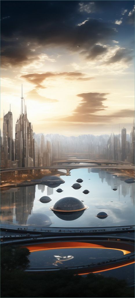 Wallario selbstklebende Türtapete 93 x 205 cm mit Schutzlaminat - Morgendämmerung der Zukunft