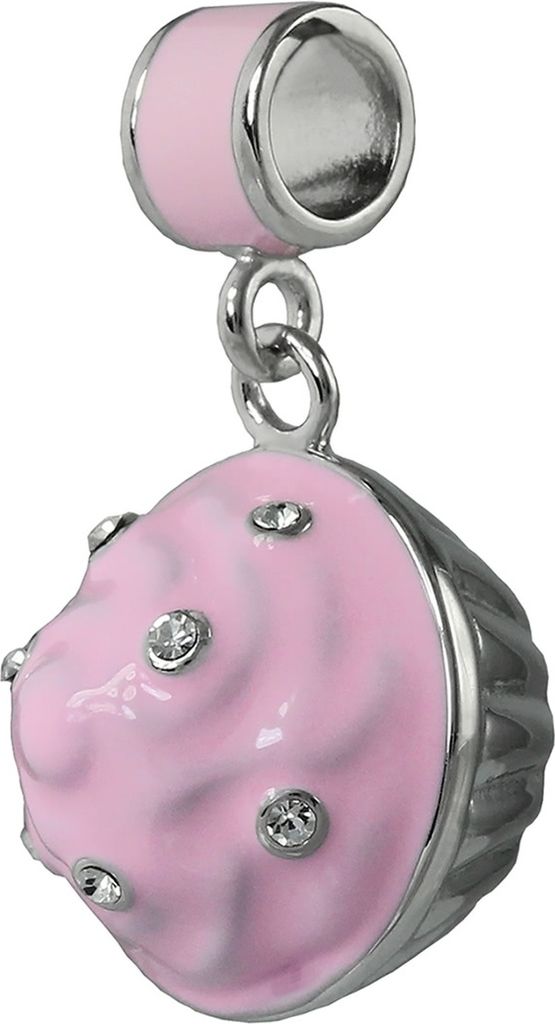 SilberDream Anhänger für Damen Silber Schmuck rosa Muffin glitzer D2SDH600A