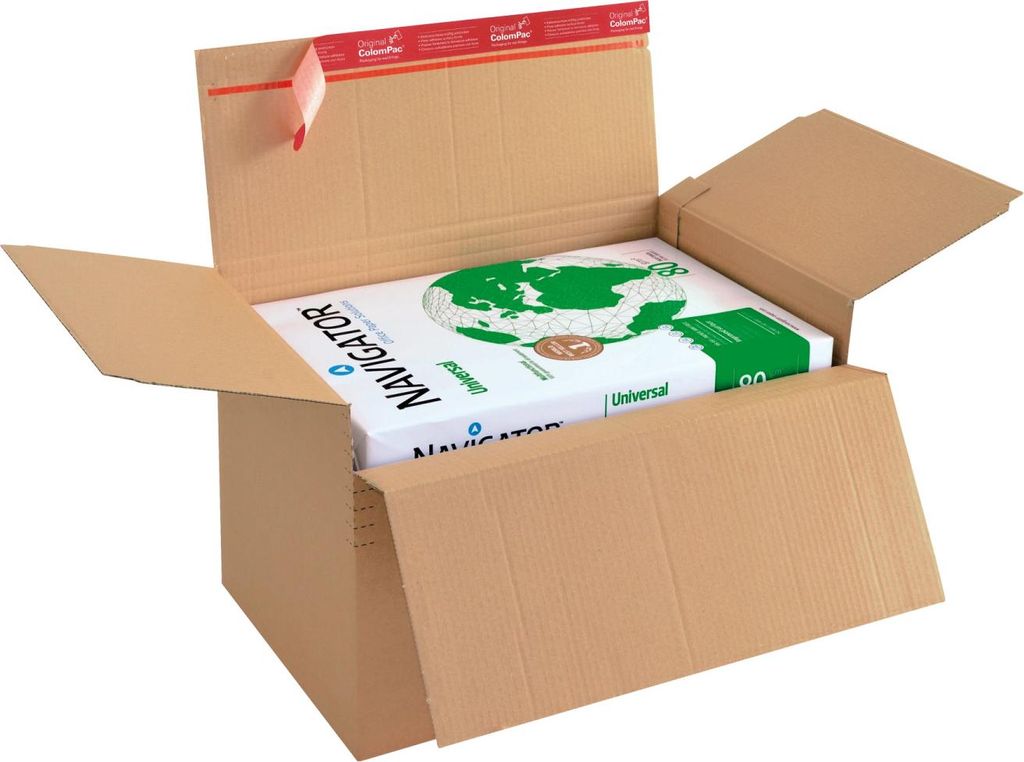 ColomPac Versandkartons Blitzbodenkartons 45,0 x 32,5 x 19,0 - 31,0 cm, 10 St.