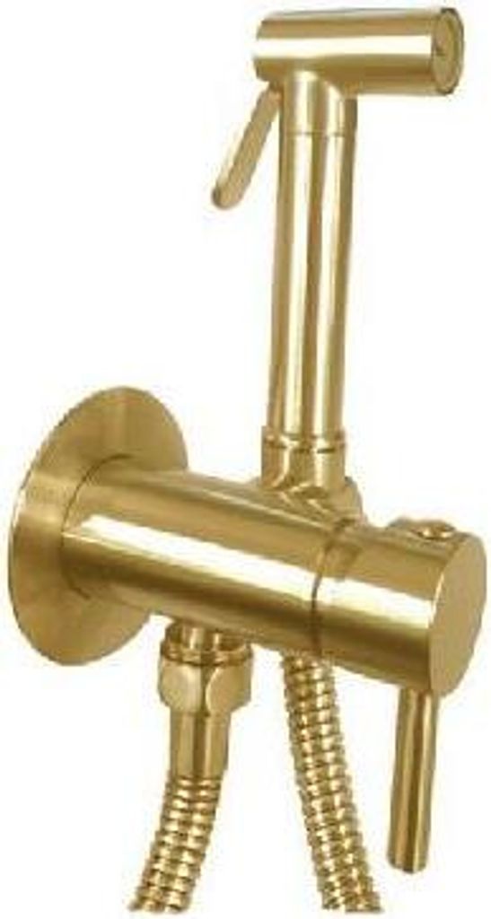 Paffoni Bidet Kit - Set Unterputzhebelarmatur mit Bidetbrause, Gold gebürstet ZDUP110HGSP