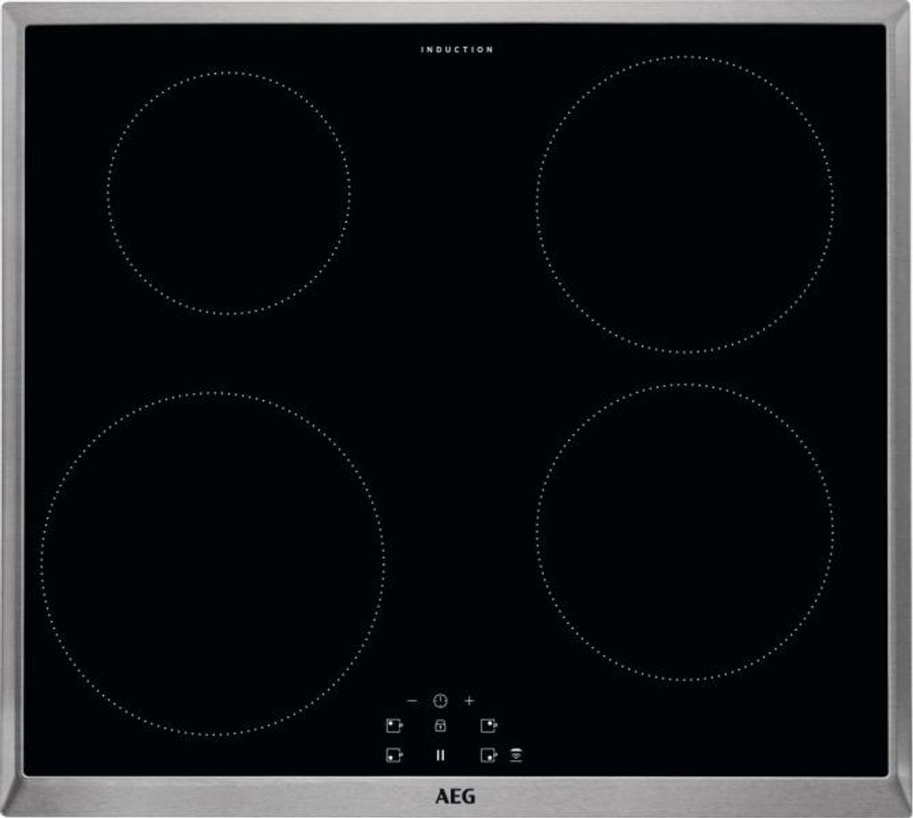 AEG IEB64000XB, Schwarz, Integriert, 60 cm, Zonen-Induktionskochfeld, Glas, 4 Zone(n)