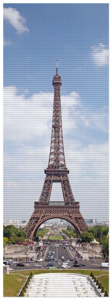 Wallario Duschmatte Antirutschmatte Badmatte Fußmatte Eiffelturm in Paris, Größe ca. 180 x 65 cm