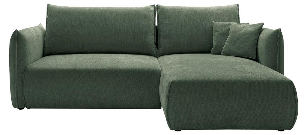 Express-Ecksofa aus strukturiertem Stoff in Grün CARISU