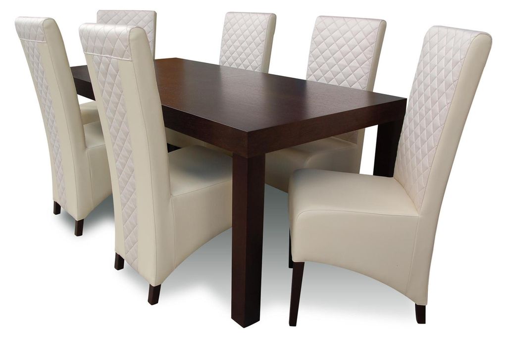 Holz Ess Tisch Holz Design Zimmer Komplett Set Garnitur 7tlg Modern Essgarnitur