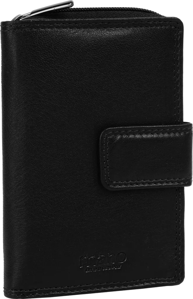 Portafoglio Nero Mano Giulia - Vera Pelle Donna con Zip e 10 Slot - 14