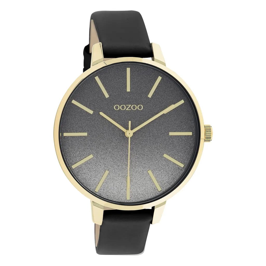 Oozoo Orologio Donna UOC11034 Pelle Nera - Stile Urbano e Oro