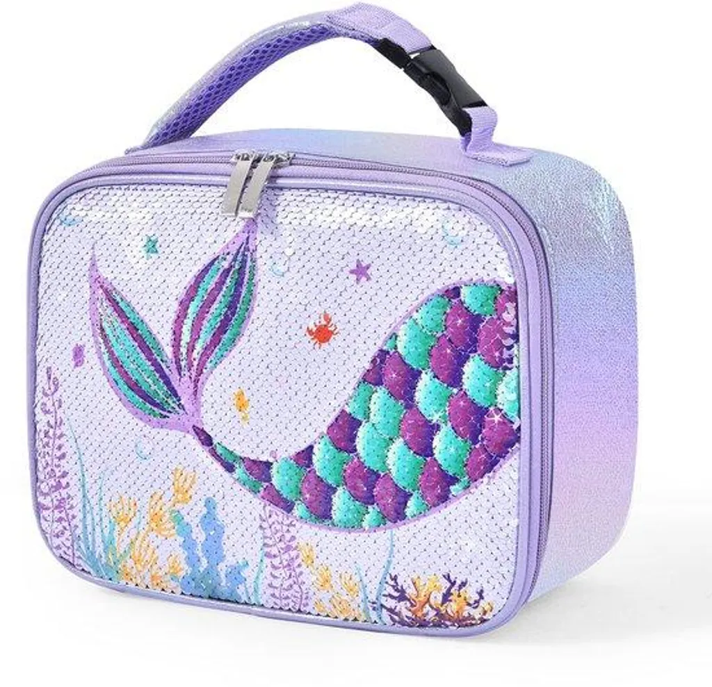 Sac à dos fille sirène isotherme avec perles pailletées | Sac de travail