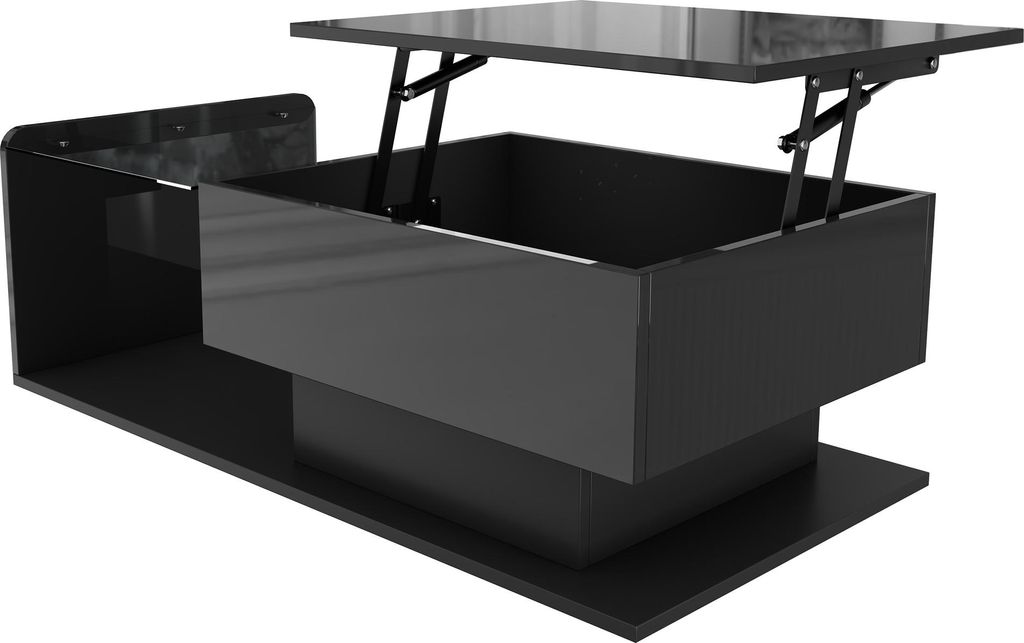STILVORA Anhebbarer Couchtisch mit Glasplatte und Produktbild 