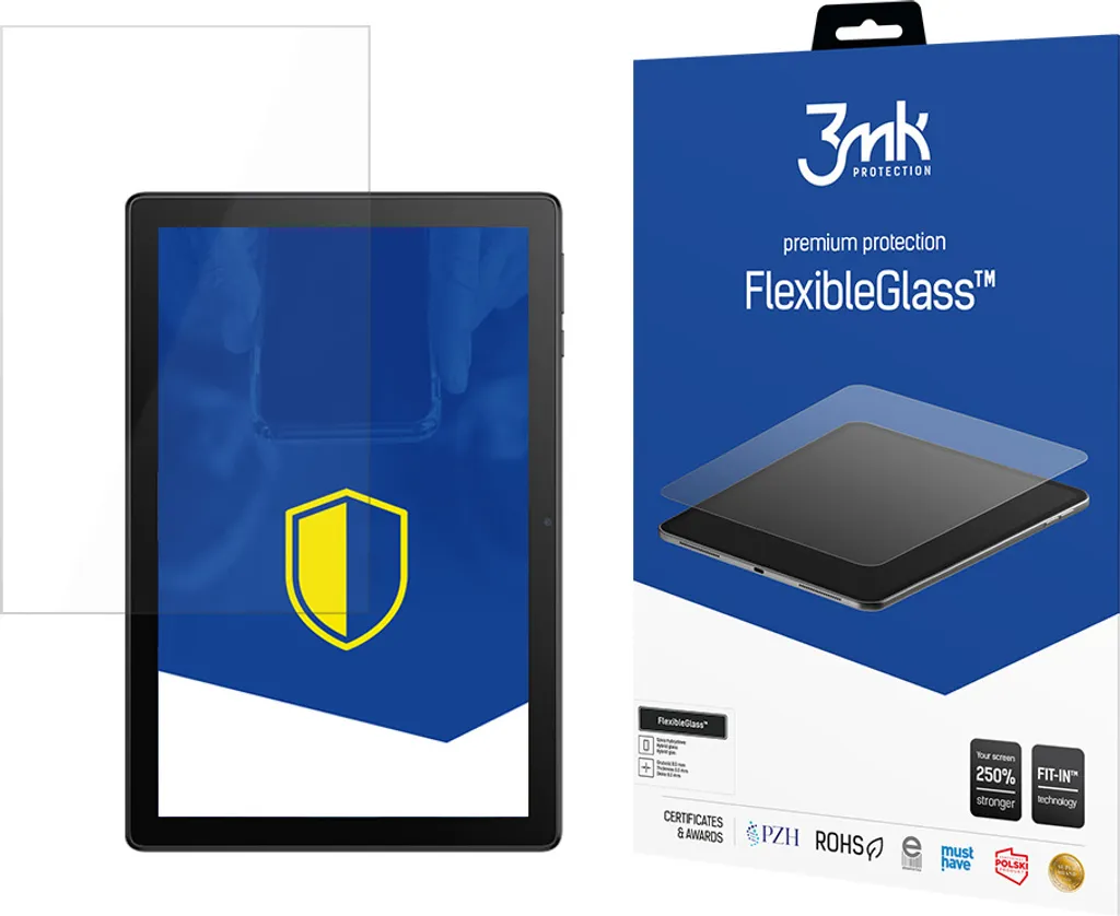 Pellicola Vetro Alcatel Tab 3T 10 3mk FlexibleGlass: Infrangibile 0.3mm