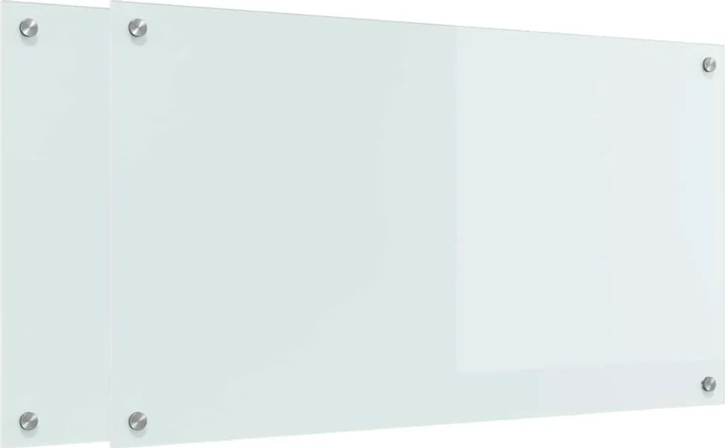 Alzatina Cucina Vetro Bianco vidaXL 90x50 cm - Protezione Parete Top