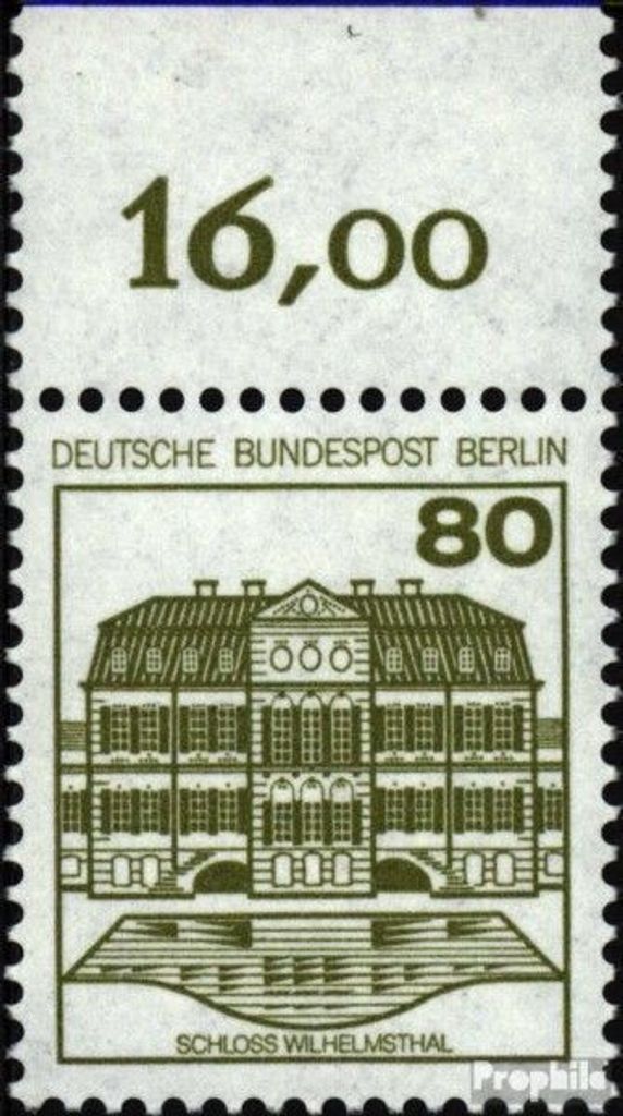 Briefmarken Berlin (West) 1982 Mi 674A Oberrandstück postfrisch Burgen und Schlösser