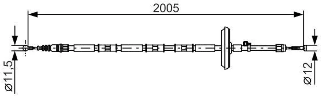 Câble de frein à main BOSCH 1987482333 pour Opel Insignia A G09