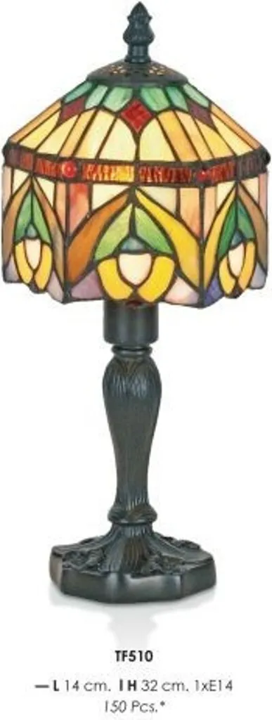 Lampe Tiffany compacte 32 cm : Éclairage tamisé pour petit espace cosy