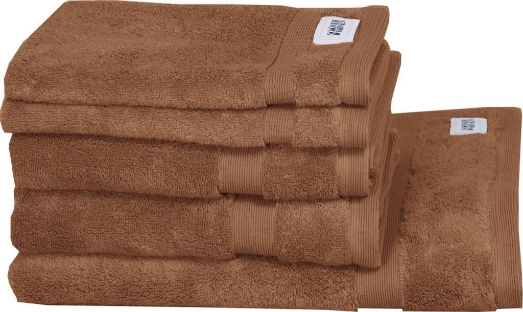 Schöner Wohnen Frottier Cuddly Frottierset 5-teilig Farbe zimt Größe 2x2x1 Stück