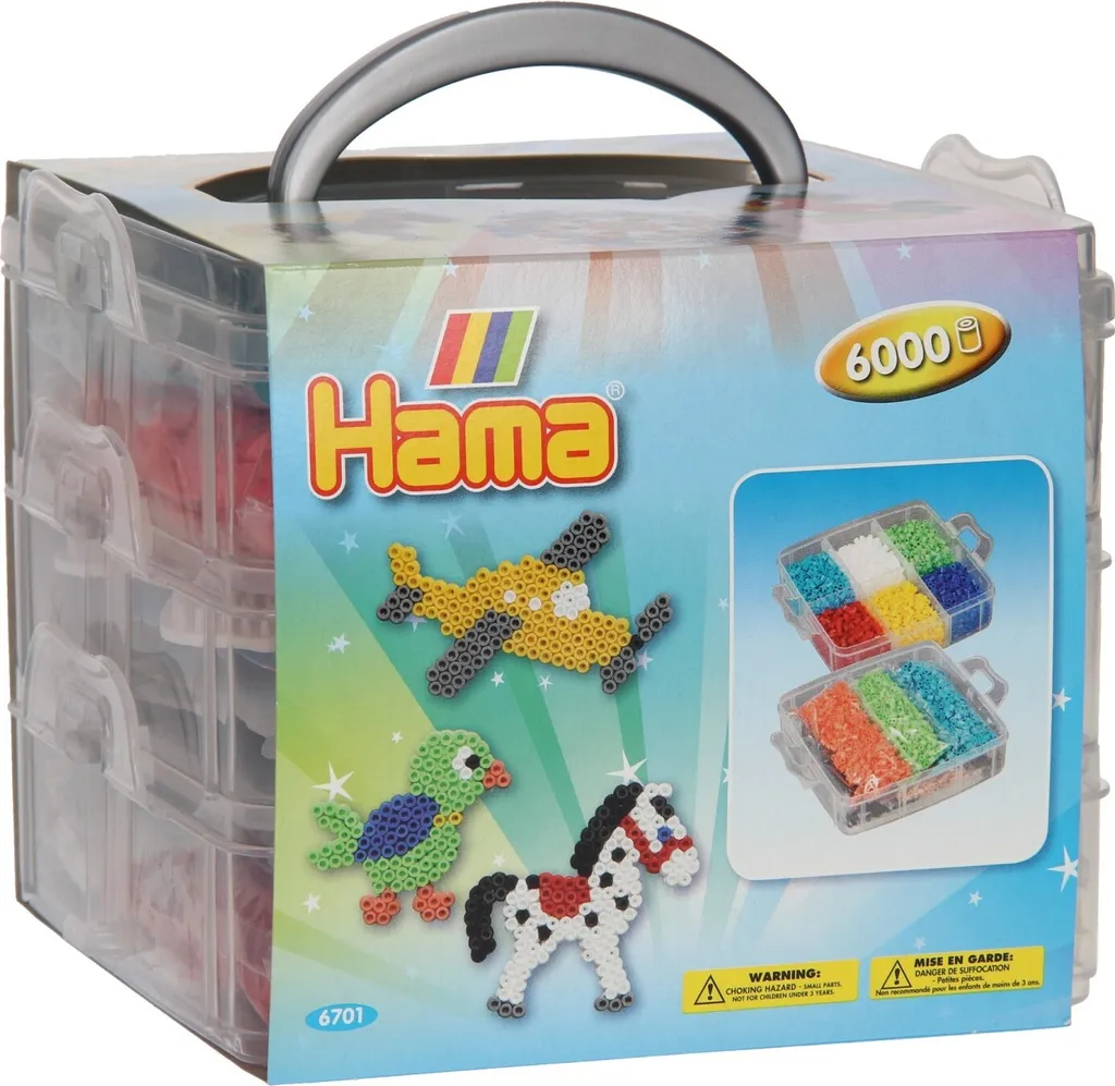 Bac de tri Hama Midi 6000 perles à repasser multicolores assorties - 4
