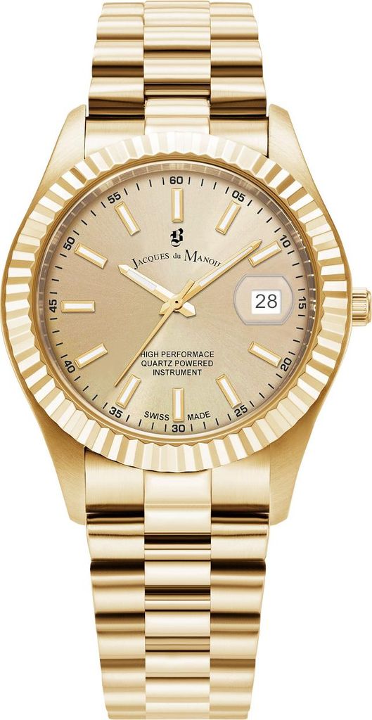 Jacques du Manoir Date watch Inspiration Gold Immagine del prodotto 