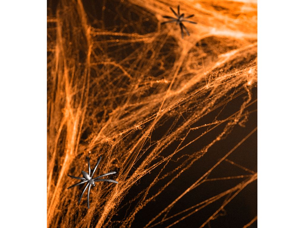 Halloween Spinnennetz Orange 60g 1 Packung Produktbild 