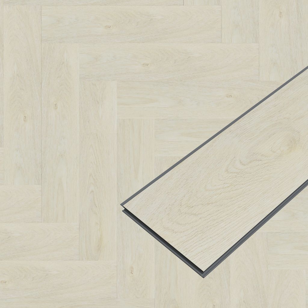 HAGO24 Fischgräte 1,56m² Click Vinylboden 4,2mm Eiche Natur Bodenbelag 61x12,8cm Laminat PVC Designboden fußbodenheizungsgeeignet Klicksystem