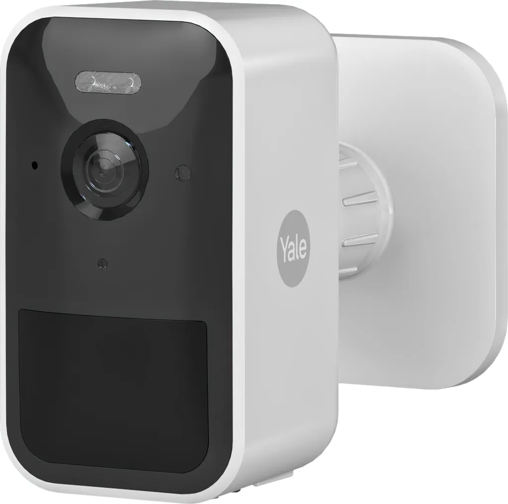 Caméra Yale 1080p haute résolution avec support mural IP blanc cube