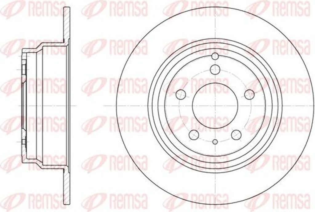 REMSA 6411.00 Bremsscheibe OE 2717940 kompatibel mit Alf. 147, 206, 850, C70, S70, V70